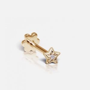 Maria Tash 14k Diamond Star Stud